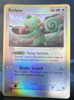 POKEMON EX SANDSTORM KECLEON REVERSE HOLO RARE CARD 18/100 - Image 1