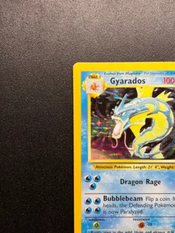 Pokemon Gyarados Holo Rare Base Set Card 6/102 WOTC LP - Image 2