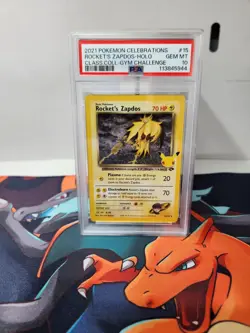 15/132 Zapdos-holo 2021 Pokemon Celebrations Rocket PSA10 Gem Mint Rare Card - Image 2