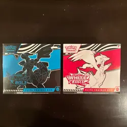 Pokemon Black Bolt and White Flare Elite Trainer Box ETB Set of 2 IN HAND - Image 1