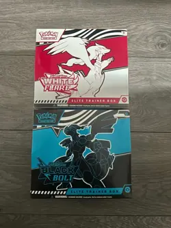 Pokemon Black Bolt and White Flare Elite Trainer Box ETB Set of 2 IN HAND - Image 1