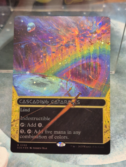 Cascading Cataracts GALAXY FOIL STELLAR SIGHTS BORDERLESS Edge of Eternities MTG - Image 1