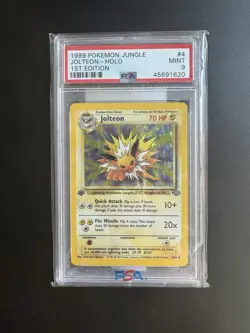 1999 POKEMON JUNGLE 1ST FIRST ED EDITION #4 JOLTEON HOLO PSA 9 VINTAGE - Image 1