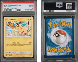 2022 POKEMON SWORD & SHIELD SILVER TEMPEST #049 PIKACHU PSA 9 - Image 1