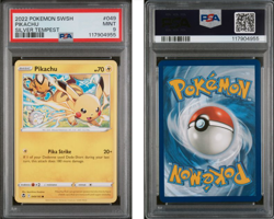 2022 POKEMON SWORD & SHIELD SILVER TEMPEST #049 PIKACHU PSA 9 - Image 2