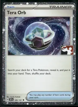Pokemon TCG Tera Orb 189/191 Cosmos Holo Prize Pack Series 7 - Image 1