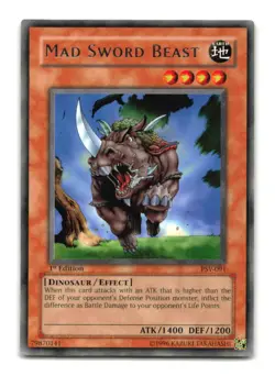 Mad Sword Beast - PSV-091 1st Edition Rare - YuGiOh-LP - Image 1
