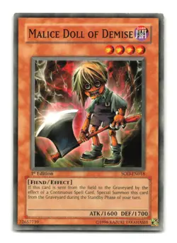 Malice Doll of Demise - SOD-EN018 1st Edition - YuGiOh-LP - Image 1