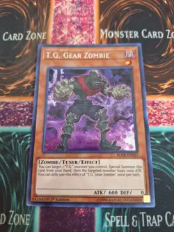 Yugioh T.G. Gear Zombie BLHR-EN023 Secret Rare 1st Edition Near Mint - Image 1