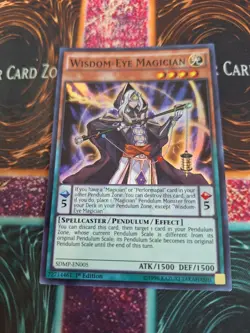 Yugioh Wisdom-Eye Magician SDMP-EN005 Super Rare 1st Edition Near Mint - Image 1