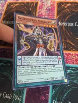 Yugioh Wisdom-Eye Magician SDMP-EN005 Super Rare 1st Edition Near Mint - Image 2