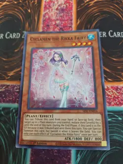Yugioh Cyclamen the Rikka Fairy SESL-EN016 Super Rare 1st Edition Near Mint - Image 1