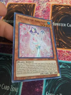 Yugioh Cyclamen the Rikka Fairy SESL-EN016 Super Rare 1st Edition Near Mint - Image 2