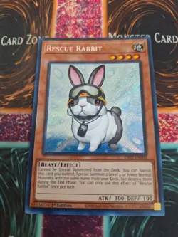 Yugioh Rescue Rabbit RA02-EN008 Secret Rare 1st Edition Near Mint - Image 1