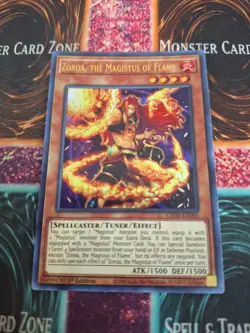 Yugioh Zoroa, the Magistus of Flame GEIM-EN002 Ultra Rare 1st Edition Near Mint - Image 1