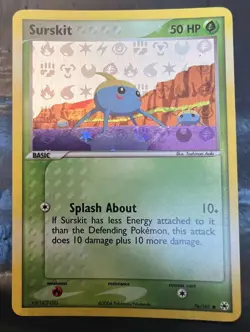 POKEMON EX HIDDEN LEGENDS SURSKIT REVERSE HOLO RARE CARD 76/101 - Image 1
