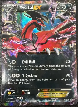Yveltal EX XY08 Promo Black Star Holo Rare Pokemon Card LP+ - Image 1