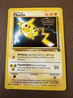 Vintage ~ 1999 POKEMON Pikachu Card ~ The First Movie Promo Card ~ #25 - Image 3
