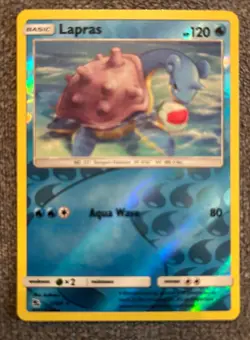 Lapras 17/68 Hidden Fates 2019 Reverse Holo Rare Pokemon TCG Card - NM - Image 1