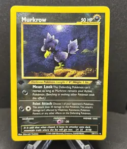 Pokemon Card Murkrow 24/111 1st Edition Neo Genesis - LP - Image 1