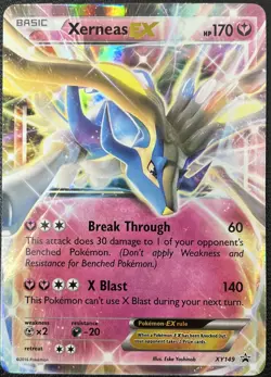Xerneas EX XY149 Promo Black Star Holo Rare Pokemon Card LP+ - Image 1