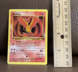 Vintage ~ 1999 POKEMON Moltres Card #146 ~ 27/62 Fossil Set - Image 1