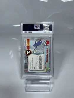 #60 Poliwag Foil Topps TV Animation Series 1 Black Logo Pokemon Card PSA 6 - Image 3