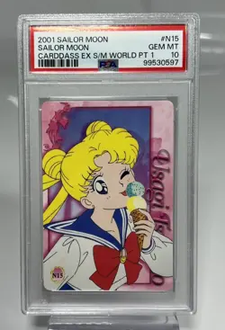 Sailor Moon 2001 Japan World Carddass EX 1 Card N15 - Usagi PSA 10 Gem Mint - Image 1