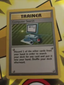 Pokemon Card TCG Card: Computer Search 101/130 Trainer Rare Base Set 2 WOTC MP - Image 1