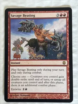 Magic The Gathering MTG - DARKSTEEL 2004 - #67 Savage Beating NM - Image 1