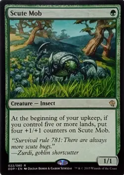 022/080 SCUTE MOB RARE DUEL DECKS: ZENDIKAR VS. ELDRAZI MTG CARD - Image 1