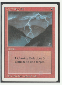 Lightning Bolt 1993 Unlimited Magic The Gathering MTG Very Nice Condition - Image 1