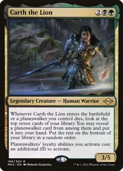 Carth the Lion Modern Horizons 2 Magic MTG Legendary Creature CARD 1x (189/303) - Image 1