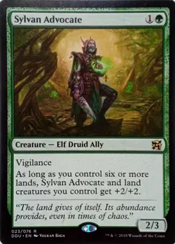 023/076 SYLVAN ADVOCATE RARE DUEL DECKS: ELVES VS. INVENTORS MTG CARD - Image 1