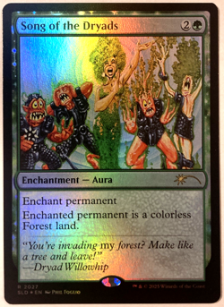 MTG Song of the Dryads (Rainbow Foil) Secret Lair 2027 NM - Image 1