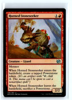 FOIL Horned Stoneseeker The Brothers' War - MTG Magic the Gathering Card - Image 1