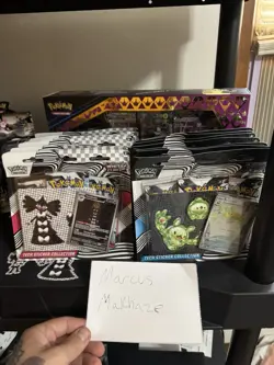 Pokemon TCG S&V Black Bolt & White Flare Tech Sticker Collection bundle 12 total - Image 1