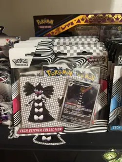 Pokemon TCG S&V Black Bolt & White Flare Tech Sticker Collection bundle 12 total - Image 2