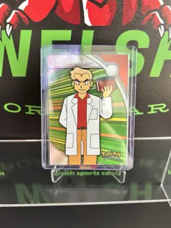 Topps Pokemon TV Animation Series 2 Professor Oak HV12 Blue Logo Rainbow Holo - Image 1