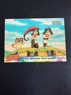 The Nefarious Team Rocket Pokemon Topps Mewtwo Strikes Back 12 Blue Logo NM - Image 1