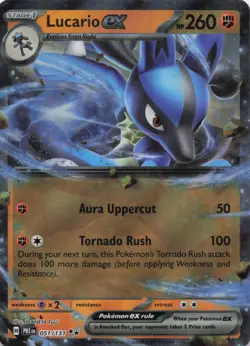 Lucario ex 51/131 2025 Pokemon Scarlet & Violet Prismatic Evolutions - Image 1