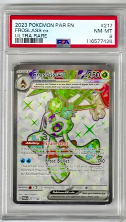 2023 Pokemon Paldea Evolved FROSLASS EX Ultra Rare 217 - PSA 8 - Image 1