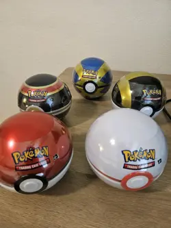 Pokemon Poke Ball Tins Lot of 5 variants Premier Poke Ball Ships Fast - Image 1