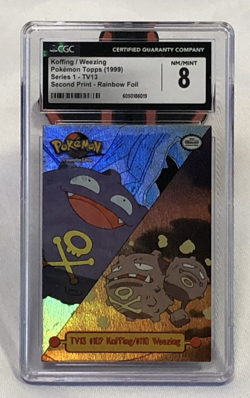 1999 Pokemon Topps Movie Edition: Koffing/Weezing TV 13, Rainbow Foil 2nd Print - Image 1