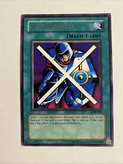 Stop Defense - LOB-095 - Rare - Unlimited Edition YuGiOh - Image 1