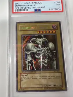 Yugioh PSA 7 Summoned Skull Limited Edition BPT-002 REVERSE FOIL ERROR Near Mint - Image 4