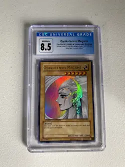 Yugioh! Gyakutenno Megami YAP1 Ultra Rare Limited Ed PSA 8 - Image 1