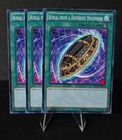 YUGIOH 3X BURIAL FROM A DIFFERENT DIMENSION SR04-EN025 COMMON UNLIMITED ED NM - Image 1