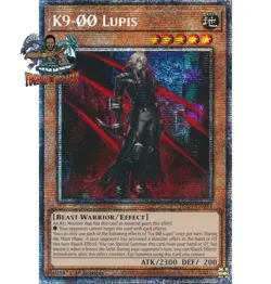 Yugioh! 1x K9-OO Lupis JUSH-EN034 Starlight Rare 1st Ed NM - Image 1