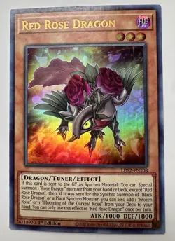 Red Rose Dragon LDS2-EN108 Ultra Rare (Gold) 1st ED LP Yugioh - Image 1